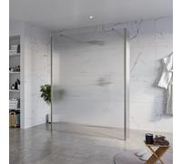 Fortifura Galeria Douche à l'italienne - 160x200cm - verre clair nervuré - anticalcaire - verre de sécurité 8mm - 2 parois latérales 30cm - avec bras muraux et profilés d'angle - Gunmetal SW927771 2x/