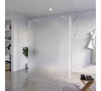 Fortifura Galeria Douche à l'italienne - 160x200cm - verre satiné - anticalcaire - verre de sécurité 8mm - 2 parois latérales 30cm - avec bras muraux et profilés d'angle - Blanc mat SW927768 2x/SW7979