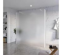 Fortifura Galeria Douche à l'italienne - 180x200cm - verre satiné - anticalcaire - verre de sécurité 8mm - 2 parois latérales 40cm - avec bras muraux et profilés d'angle - Blanc mat SW927768 2x/SW7979