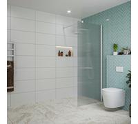 Fortifura Galeria Douche à l'italienne - 80x200cm - verre nervuré - Blanc mat SW797952/SW797906