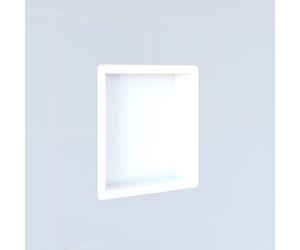 Fortifura Galeria Niche de salle de bains 30x30x10cm inox avec bride d'installation Blanc sw641729