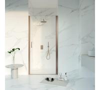 Fortifura Galeria Porte de douche - 60x200 - Profil - verre de sécurité - anti-calcaire - Cuivre brossé PVD (Cuivre) SW1122472