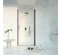 Fortifura Galeria Porte de douche - 60x200 - Profil - verre de sécurité - anti-calcaire - Gunmetal PVD brossé SW1122471