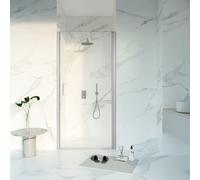 Fortifura Galeria Porte de douche - 90x200 - Profil - verre de sécurité - anti-calcaire - Inox brossé PVD (inox) SW1122487