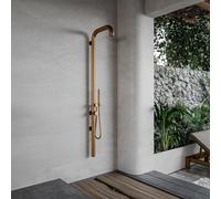 Fortifura Outdoor Original Douche extérieur - Inox 316 - douchette - modèle mural - Cuivre brossé ML9010-BC