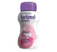 Fortimel Compact 2. Lot de 4 bouteilles goût fraises 4 x 125 ml