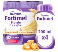 Fortimel Protein 2.4kcal Saveur Caramel Complément Nutritionnel Dénutrition Bouteilles 4x125 ml