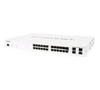 Fortinet FortiSwitch 124E-FPOE - Commutateur - Géré - 24 x 10/100/1000 (PoE+) + 4 x Gigabit SFP - Montable sur rack - PoE+ (370 W) G