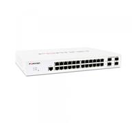 Fortinet Commutateur géré FortiSwitch 124E-FPOE – 24x1G PoE+ / 4x SFP – 370W – Montable sur rack