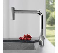 Fortis Brera extend Robinetterie de cuisine à 2 types de jets, pivotante avec douchette extractible, 0056601PC,