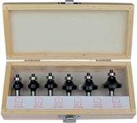 Fortis Jeu de fraises à arrondir HW S8 6 pces dans un coffret bois