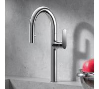 Fortis Mosa extend Robinetterie de cuisine à 2 types de jets, pivotante avec douchette extractible, 0959100PC,