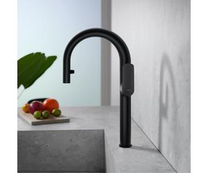 Fortis Mosa extend Robinetterie de cuisine à 2 types de jets, pivotante avec douchette extractible, 0959100BB,