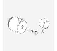 Fortis Toya Poignées de rechange pour mitigeur thermostatique, 78910691TSETPC,