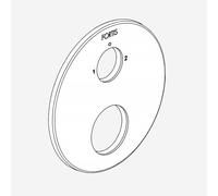 Fortis Toya round Cache de rechange pour mitigeur monocommande de baignoire, 78953RXMPC,