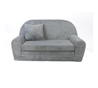 FORTISLINE Canapé Enfant Convertible avec Rallonge - Canapé Pliable en Velours Côtelé avec Coussins - Canapé Lit Enfant en Mousse - Housse Lavable - Certifié Oeko-TEX
