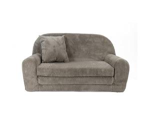 FORTISLINE Canapé Enfant Convertible avec Rallonge - Canapé Pliable en Velours Côtelé avec Coussins - Canapé Lit Enfant en Mousse - Housse Lavable - Certifié Oeko-TEX