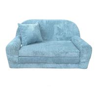 FORTISLINE - Canapé enfant Rosalia Mini - Mini canapé convertible en velours côtelé avec rallonge - Clic-clac 78x45x40 cm - Canapé enfant certifié Oeko-TEX - Coussin inclus - Disponible en 7 couleurs