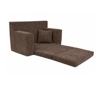 FORTISLINE Canapé pour enfant, dépliable, en velours côtelé, 83 x 47 x 43 cm, avec surface de couchage de 112 cm, canapé pour chambre d'enfant, avec coussin, housse amovible et lavable, certifié