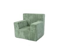 FORTISLINE Fauteuil pour enfant 51 x 47 x 33 cm - Oeko-Tex - Fauteuil de jeu pour enfant - Chambre d'enfant - Mousse - Velours côtelé - Vert Clair