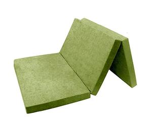 FORTISLINE Matelas d'appoint Pliant 2 Places lit d'appoint lit d'invité futon Pouf 195x120x8 cm Couleur Vert Clair