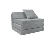 FORTISLINE Matelas pliant 200 x 70 x 10 cm avec tête de lit et coussin - Lit d'appoint pliable pour chambre d'enfant et de camping - Matelas en mousse - Matelas pliable portable - Matelas pliable en