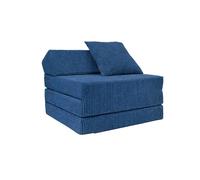 FORTISLINE Matelas pliant 200 x 70 x 10 cm avec tête de lit et coussin - Lit d'appoint pliable pour chambre d'enfant et de camping - Matelas en mousse - Matelas pliable portable - Matelas pliable en