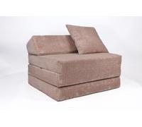 FORTISLINE Matelas pliant 200 x 70 x 10 cm avec tête de lit et coussin - Lit d'invité pliable pour chambre d'enfant et de camping - Matelas en mousse - Matelas pliable portable - Matelas pliable en