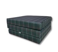 FORTISLINE Matelas Pliant 3 Parties 180 x 65 x 7 cm, Gris Motif - Matelas d’appoint Pliable pour invité, Voyage et Camping, Housse Lavable