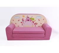 FORTISLINE Mini-canapé Enfant Sofa Motif Château Rose W386_09