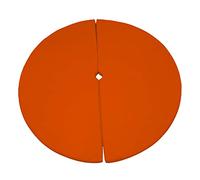 FORTISLINE Tapis de Pole Dance Orange Tapis de protection Tapis de chute Tapis de danse 2 pièces Entraînement Ø 120 x 10cm Barre de fitness antidérapant peu encombrant Protection d'entraînement