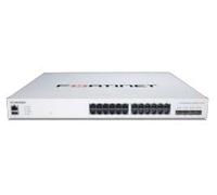 FortiSwitch-424E-FPOE Layer 2/3 FortiGate switch controller compatible PoE+ switch with 24 x GE RJ45 ports, 4 x 10 GE SFP+, with automatic Max 421W POE output limit