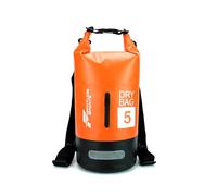 Fortitude Sports Sac étanche 5 L/10 L/20 L Sac à dos étanche pour natation, paddle, voyage, kayak, pêche, plage, Orange, 5 l, Sac étanche