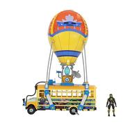 FORTNITE Battle Bus - Véhicule de 35,6 cm avec ballon gonflable, lumières et sons, couleur unique, roues roulantes, figurine de 10,2 cm et code pour article virtuel bonus