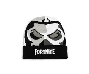 Fortnite Bonnet pour garçon noir, gris, blanc | Logo tricoté | Accessoires d'hiver chauds pour les fans de jeu | Parfait pour les jeux en plein air