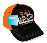 Fortnite Casquette de Baseball pour Garçon Ado Chapeau de Soleil à Visière avec Sangle Ajustable Léger Capuchon Cadeau Enfant (Noir/Orange)