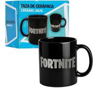 Fortnite Epic Games Mug Ceramique 330 ml, Tasse a Cafe Noir Brillante, Micro-Ondes Safe, Geek Coffee Cup Goodies, Idée Cadeau Gamer, Gaming Merchandise