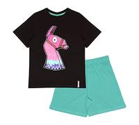 Fortnite Glow in The Dark Jungen-Kurzpyjama-Set Schwarz / Petrol in den Grössen 9-10 Jahren | PS4 PS5 Xbox Gamer Geschenke, Schule Jungen PJs, Kinderkleidung, Kindergeburtstags-Geschenk-Idee