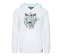 FORTNITE | Jouets et Gamers | Carte Sauvage | Blanc | Manches Longues | Unisexe Enfants | Cordon de Serrage à Capuche | 12 Ans