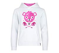 FORTNITE | Jouets et gamers | Ours câlin | Blanc | Manches longues | Unisexe enfants | Cordon de serrage à capuche | Sweat à capuche en coton pour jeu tailles 10-16 ans