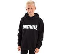 Fortnite Logo Black Boys Hooded Sweatshirt à Capuche,Noir,12-13 ans