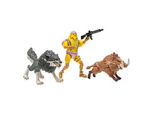 Fortnite Loup et Sanglier - Mode Duo - Figurines articulées de Loup, Sanglier et Cluck de 10,2 cm avec Accessoire d'arme
