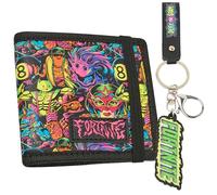 Fortnite Portefeuille Enfant Garcon et Ado avec Porte Clef, Portefeuille Compact avec Porte Carte et Monnaie Compartiment, Gaming Merchandise (Multi)