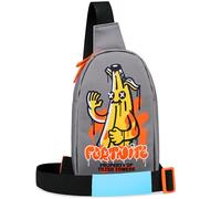Fortnite Sac à Bandoulière Garçon et Ado Sac Enfant de Poitrine Pratique pour Voyage Vacances Cadeau Gamer (Gris Banana)
