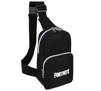 Fortnite Sac à Bandoulière Garçon et Ado Sac Enfant de Poitrine Pratique pour Voyage Vacances Cadeau Gamer (Noir)