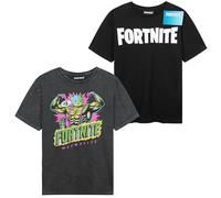 Fortnite T-Shirt Garcon 13 à 16 Ans, Lot de 2 Ras du Cou et Manche Courtes T Shirt Eté, Gaming Merchandise Idee Cadeau (13-14 Ans, Multi Fortnite 2 Pck)