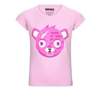 FORTNITE | Toys & Gamers | Cuddle Bear | Rose | Manches courtes | Unisexe Enfants | Crew | T-shirt de jeu en coton Tailles 10-16 ans.., rose, 13-14 ans