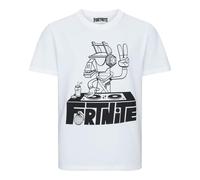 FORTNITE | Toys & Gamers | DJ Alpaga | Blanc | Manches courtes | Unisexe Enfants | Crew | T-shirt de jeu en coton Tailles 10-16 ans.., blanc, 13-14 ans