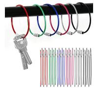 ForTomorrow Lot de 36 porte-clés colorés en acier inoxydable avec revêtement en acier inoxydable Couleurs assorties pour accrocher des étiquettes de bagage ou des étiquettes d'identité
