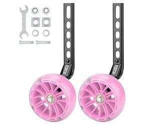 FORTOP Stabilisateurs de vélo pour enfants - Acier durable et robuste pour vélo à vitesse unique de 30,5 à 50,8 cm, durable, facile à installer et résistant à la rouille pour une conduite sûre (3 à 8